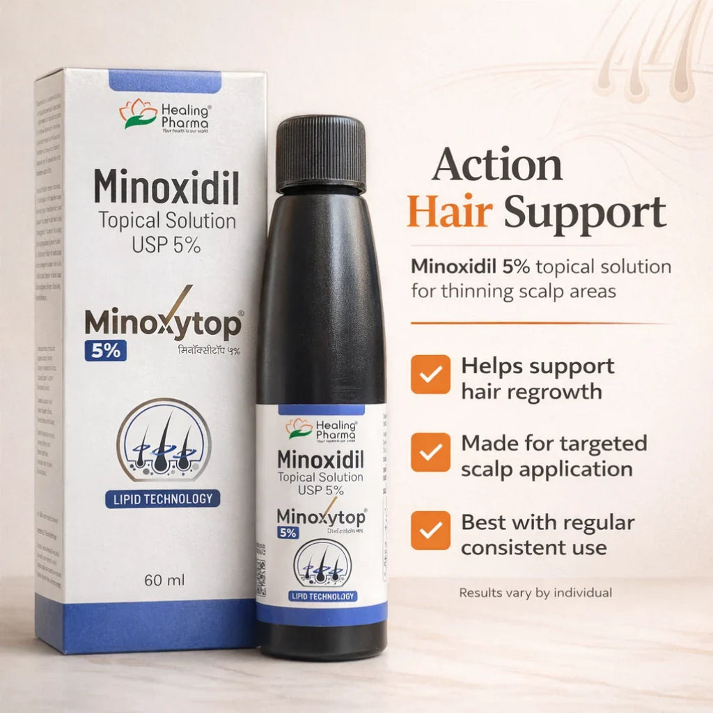 Minoxidil Topical Solution USP 5%, 60ml | Minoxytop for Hair Regrowth
