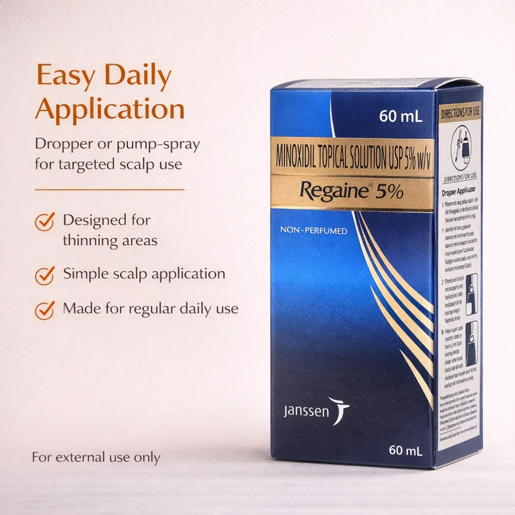 Regaine 5% Minoxidil Topical Solution USP 60ml for Hair Loss
