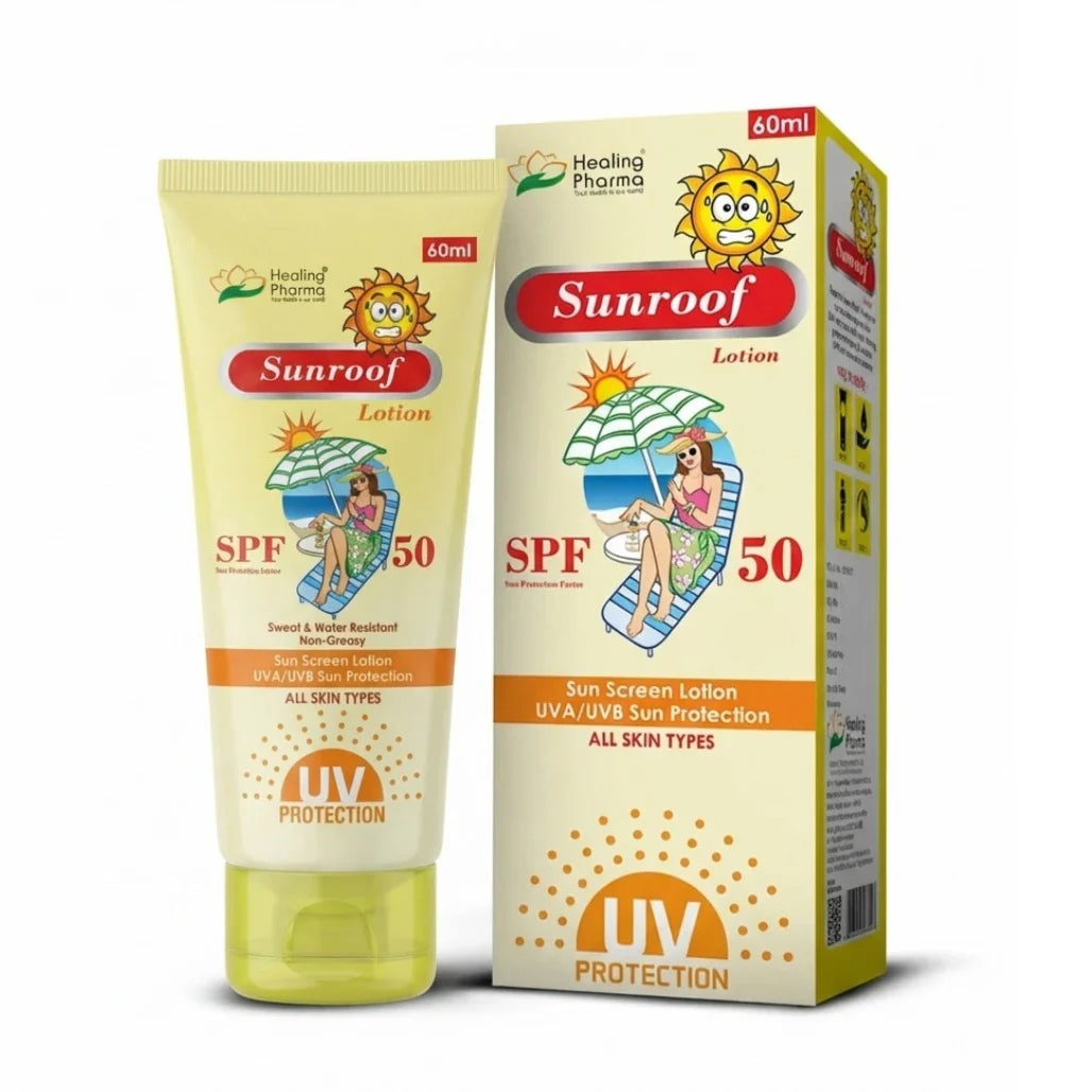 Sunroof Sunscreen Lotion SPF 50, 60ml for UVA UVB Protection