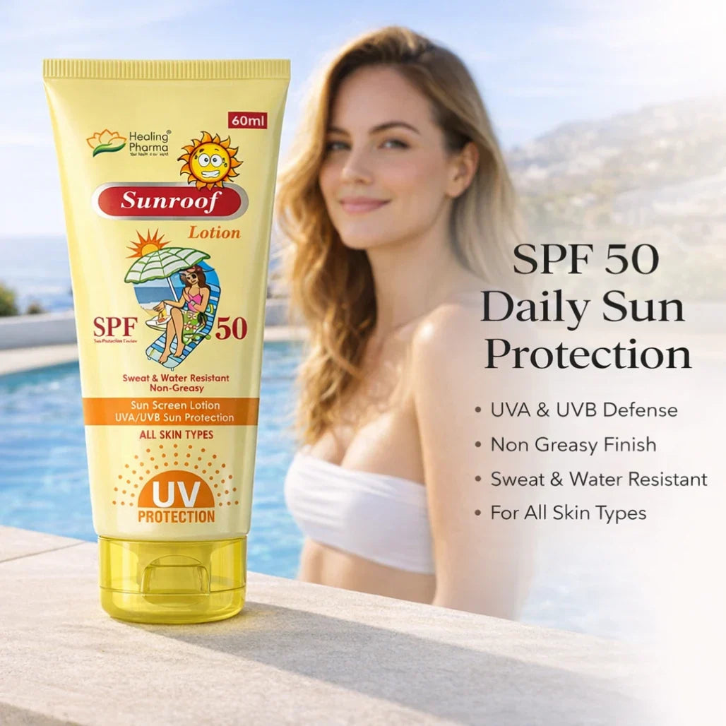 Sunroof Sunscreen Lotion SPF 50, 60ml for UVA UVB Protection
