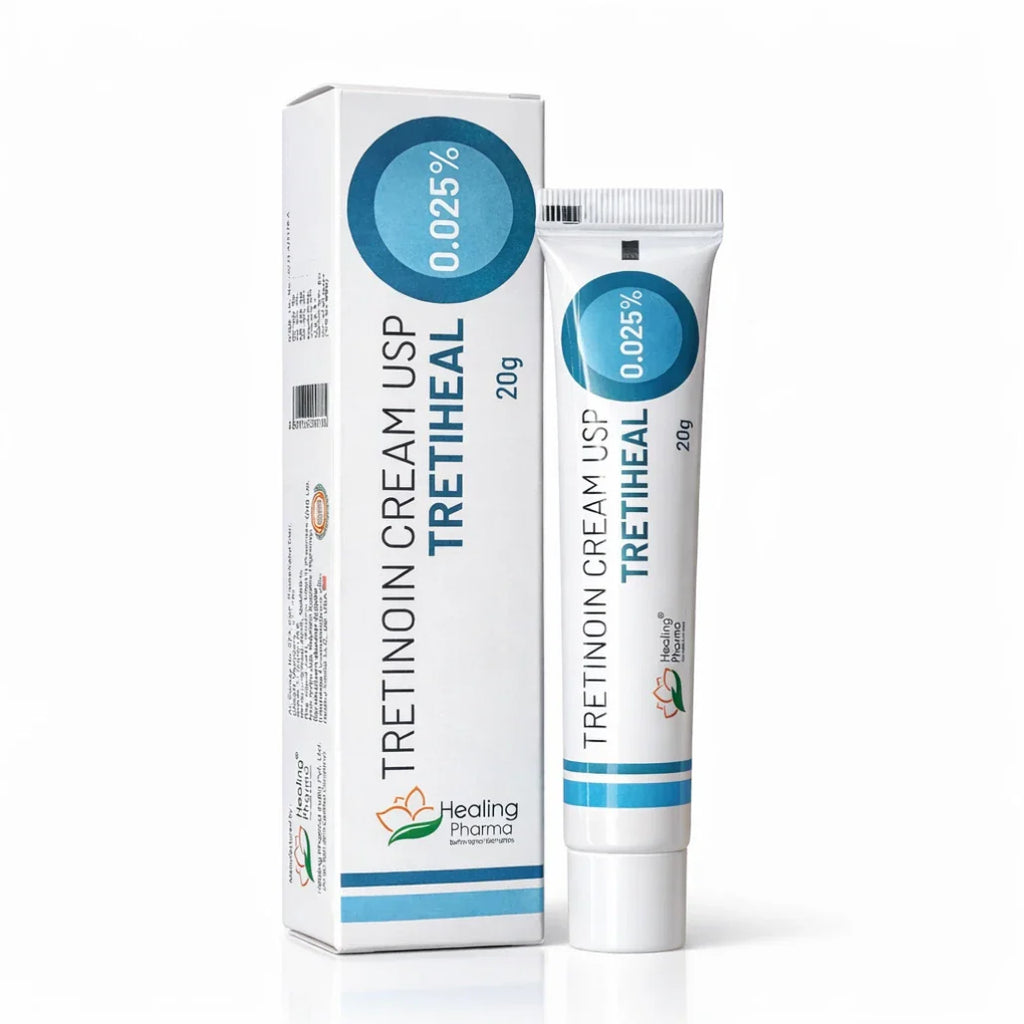 Tretinoin Cream 0.025%, Tretiheal 20g &amp; Tretin 30g for Dark Spots