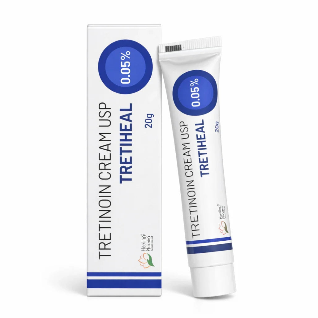 Tretinoin Cream 0.05%, Tretiheal 20g &amp; Tretin 30g for Acne &amp; Wrinkles