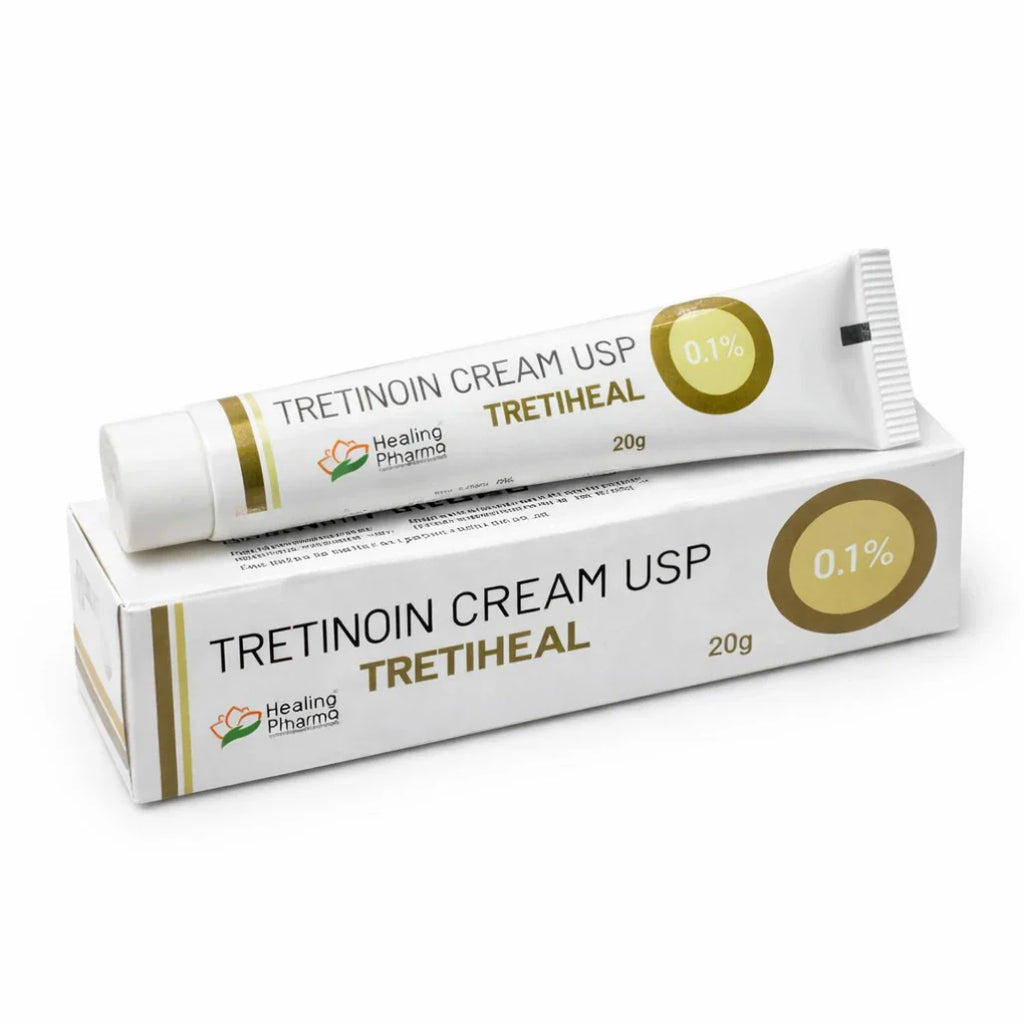 Tretiheal Tretinoin Cream USP 0.1%, 20g for Clogged Pores &amp; Fine Lines