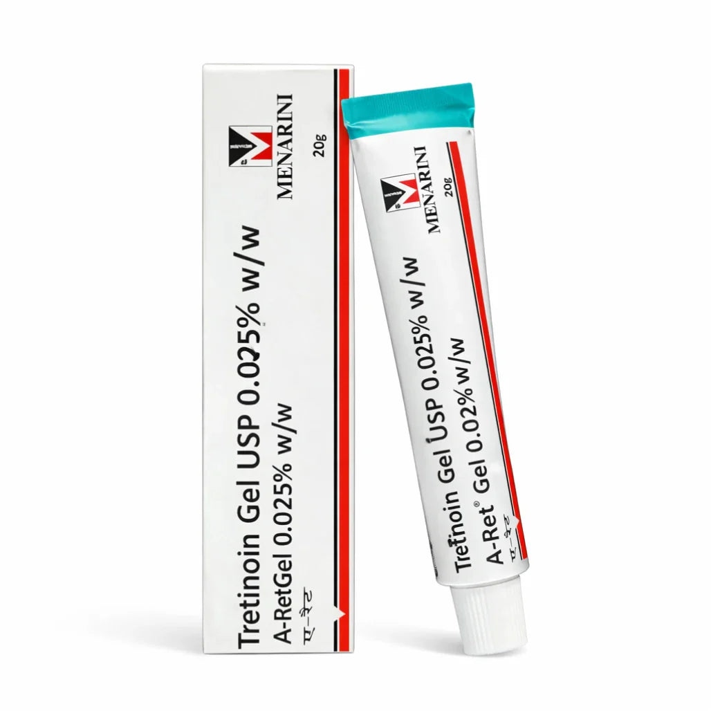 A-Ret Tretinoin Gel USP 0.025% w/w 20g for clogged pores and Oily Skin