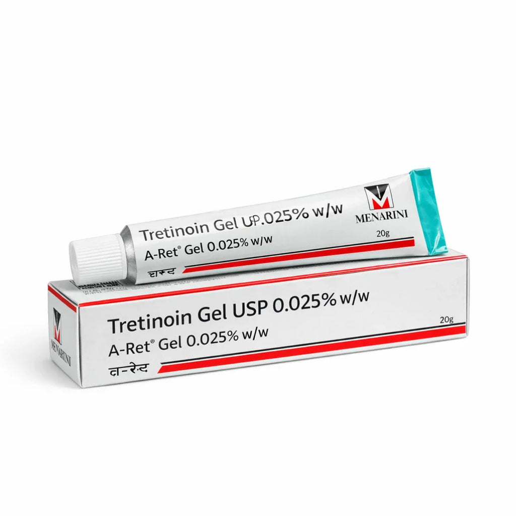 A-Ret Tretinoin Gel USP 0.025% w/w 20g for Acne and Clogged Pores