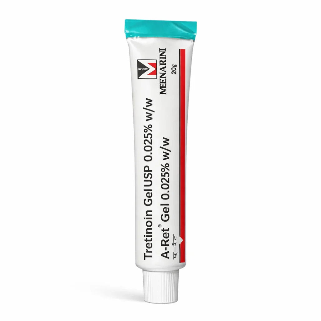 A-Ret Tretinoin Gel USP 0.025% w/w 20g for clogged pores and Oily Skin