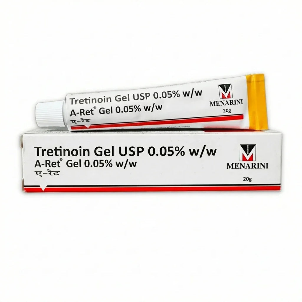 A-Ret Tretinoin Gel USP 0.05% w/w, 20g for Acne Care and Oily Skin