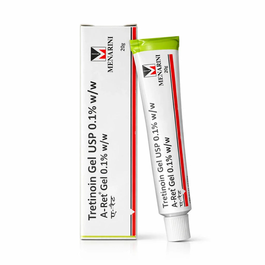 A-Ret Tretinoin Gel USP 0.1% W/W, 20g for Acne and Dark Masks