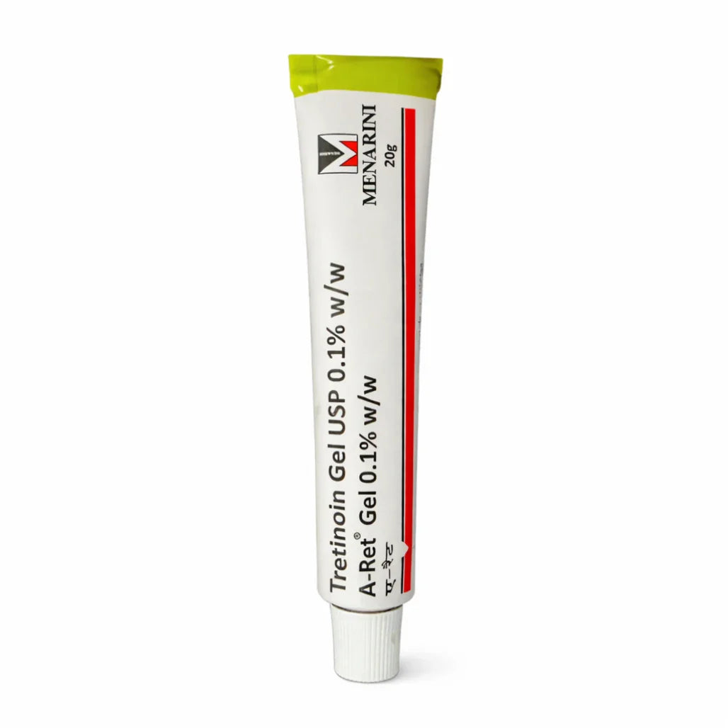 A-Ret Tretinoin Gel USP 0.1% w/w, 20g by Menarini for Acne Treatment